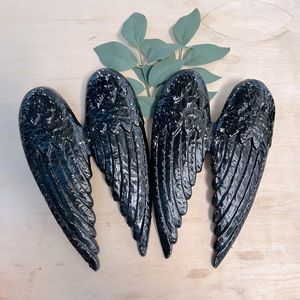 Black Iron Angel Wings Home Decor